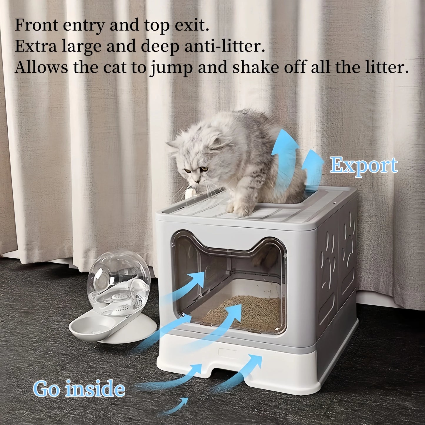 T&G Foldable Cat Litter Box