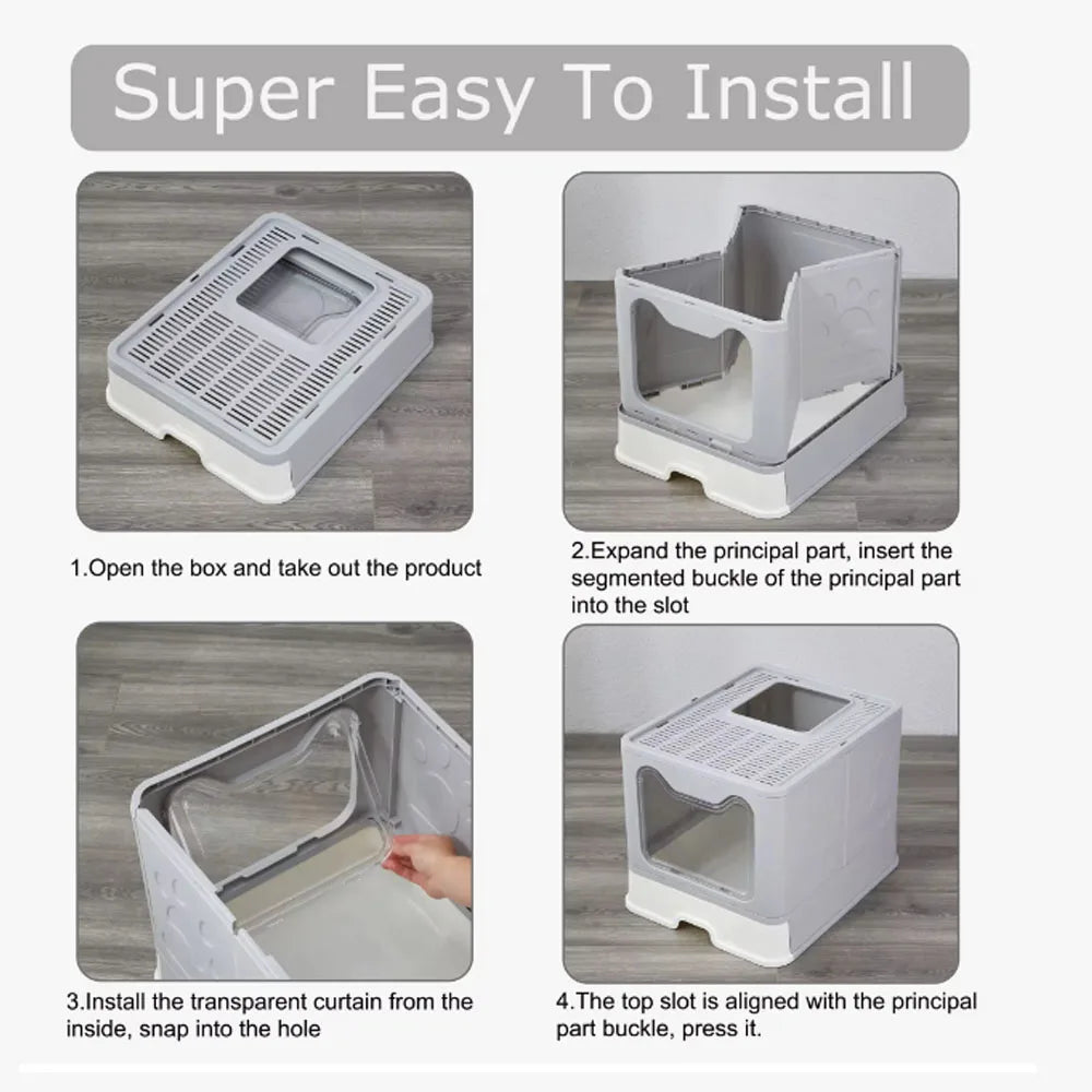 T&G Foldable Cat Litter Box