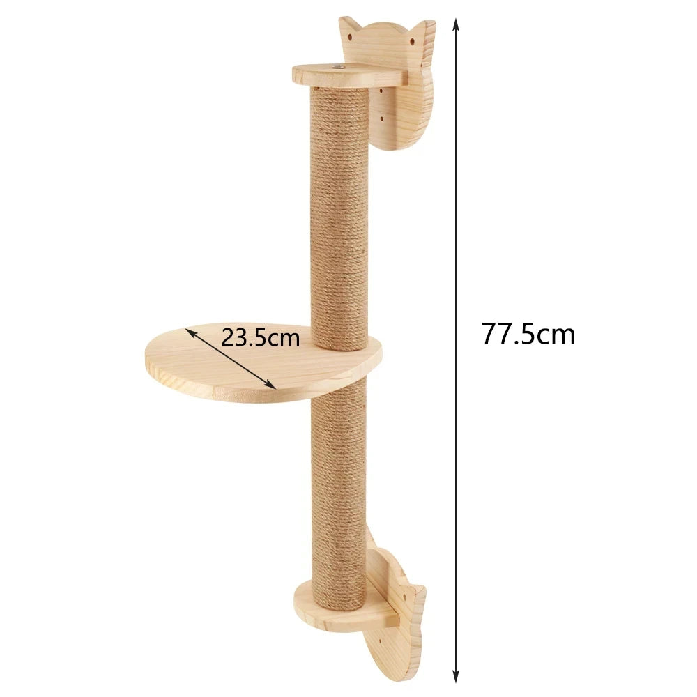 T&G Wall-Mounted Cat Scratching & Climbing Furniture