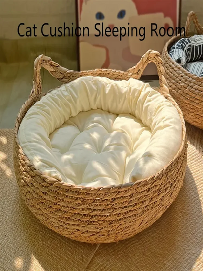 T&G - Hand-Woven Rattan Cat Nest