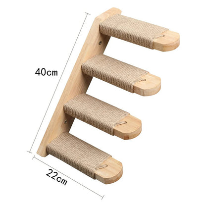 T&G Wall-Mounted Cat Scratching & Climbing Furniture
