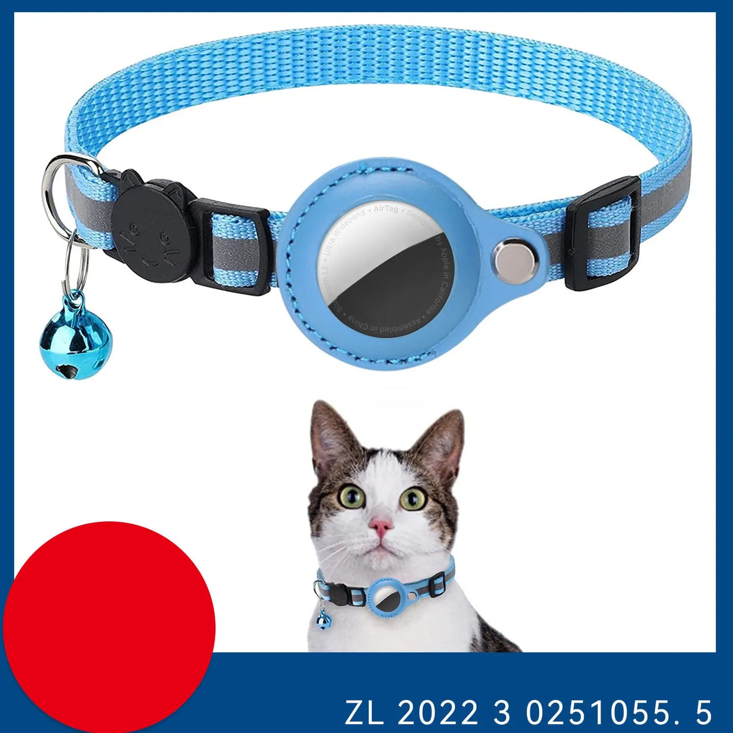T&G - AirTag-Ready Reflective Collar with AirTag Case & Bell!