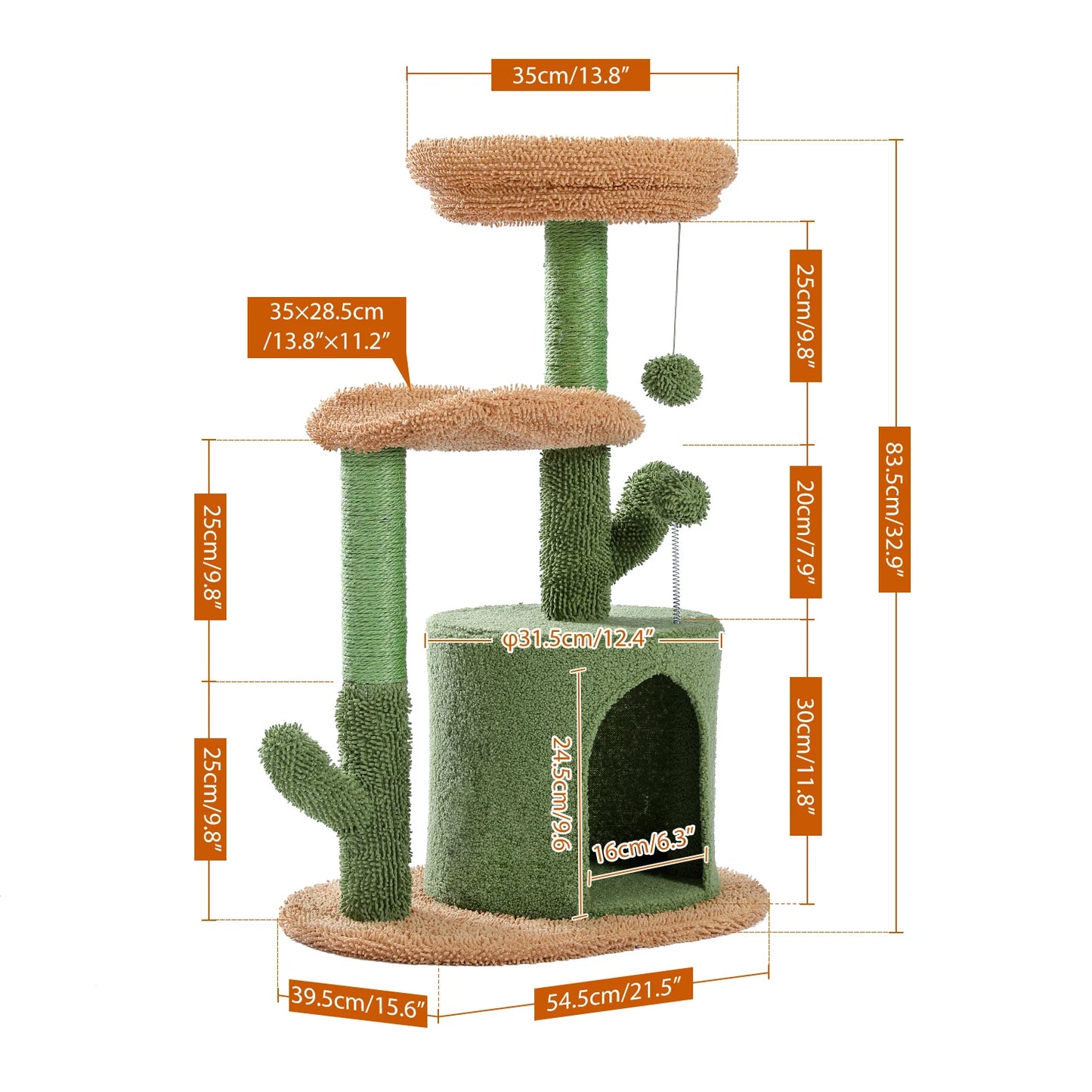 T&G - Cactus Cat Scratching Post Tower