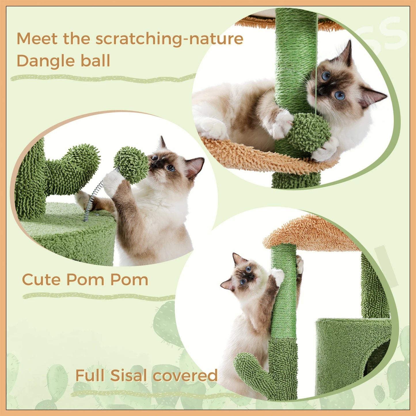 T&G - Cactus Cat Scratching Post Tower