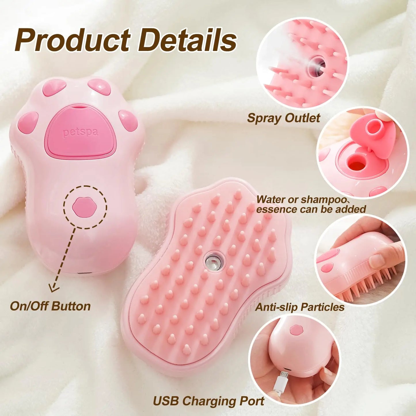 T&G - 3-in-1 Electric Pet Brush