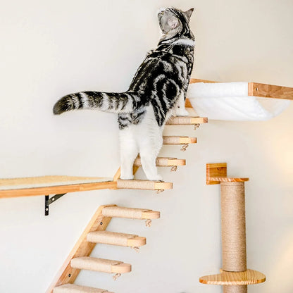 T&G Wall-Mounted Cat Scratching & Climbing Furniture