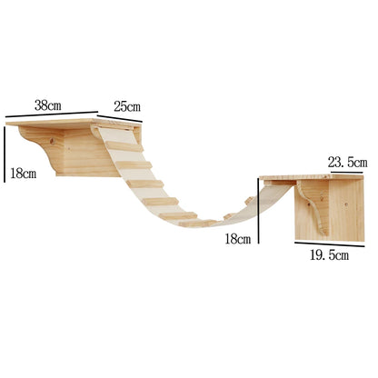 T&G Wall-Mounted Cat Scratching & Climbing Furniture