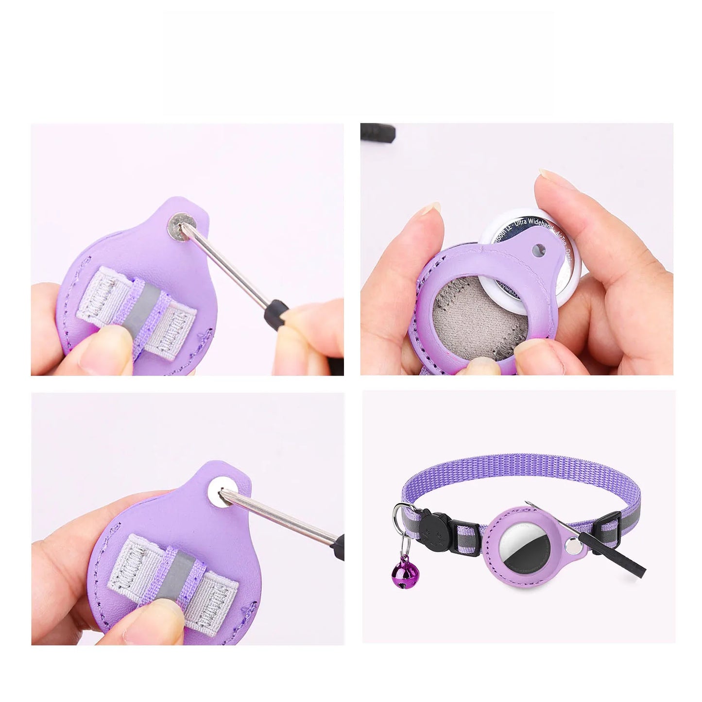 T&G - AirTag-Ready Reflective Collar with AirTag Case & Bell!