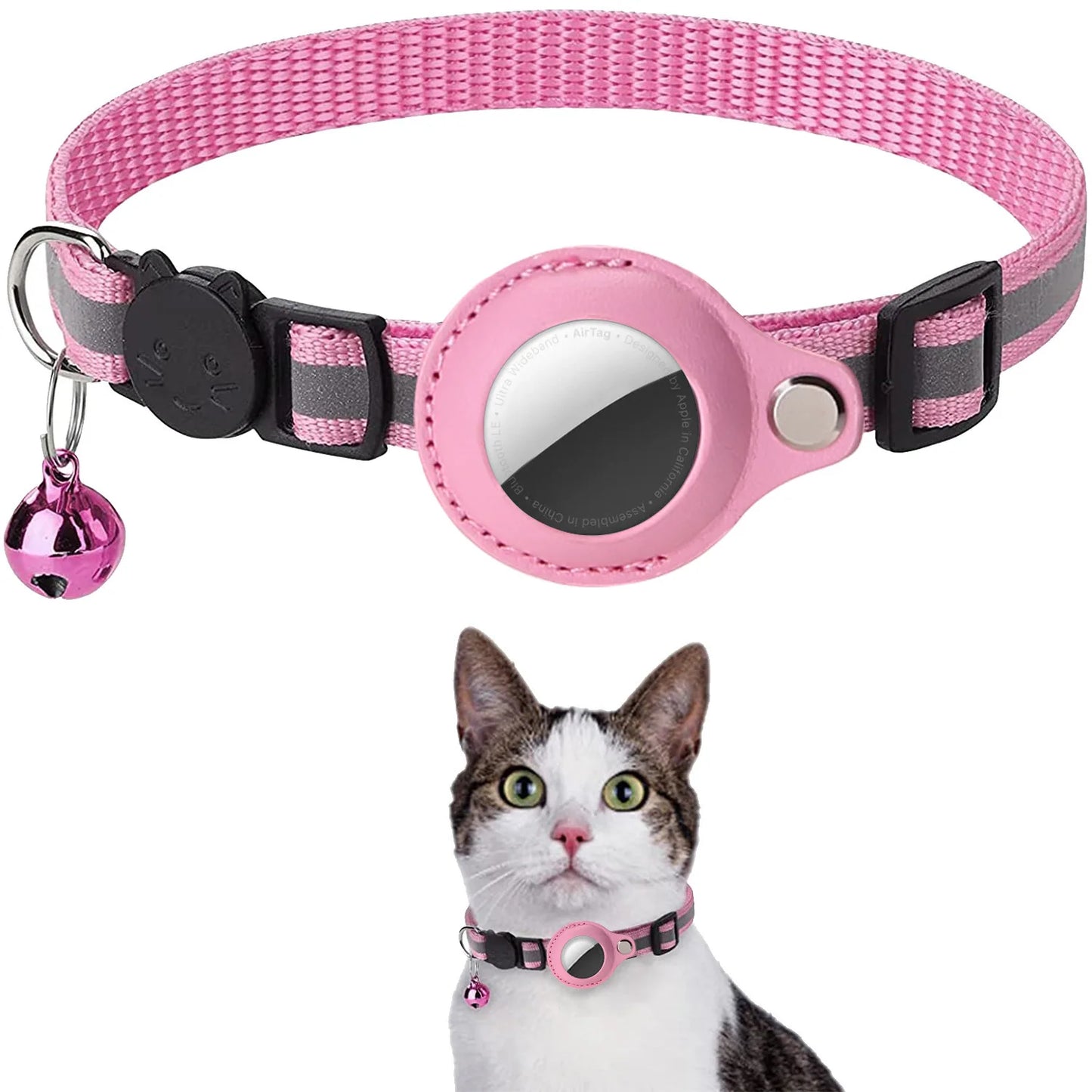 T&G - AirTag-Ready Reflective Collar with AirTag Case & Bell!