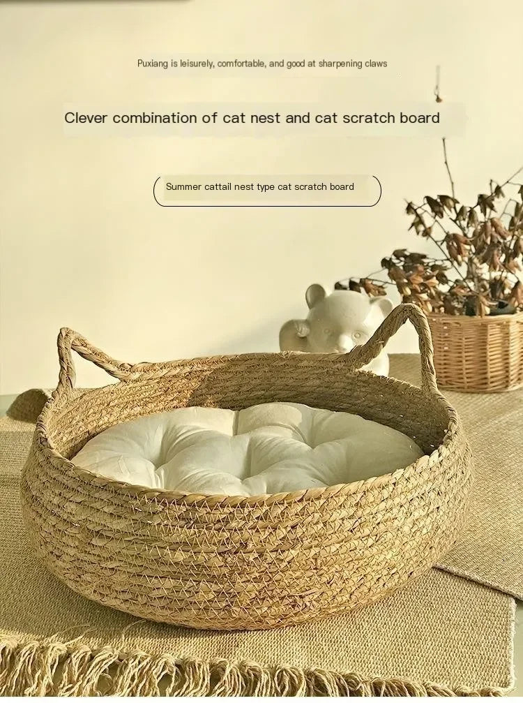T&G - Hand-Woven Rattan Cat Nest