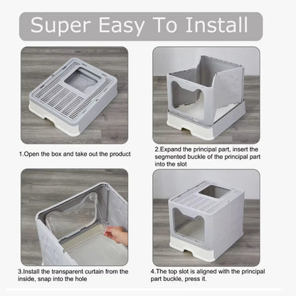 T&G Foldable Cat Litter Box